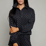 Fawn Relaxed Collared Polka Dot Sweatshirt