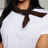 Large Classic Paisley Bandana - Chocolate/Black