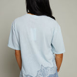 Pauline Slub Knit Lace Hem Tee