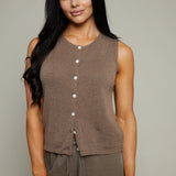 Jayla Linen Knit Tank Vest