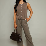Jayla Linen Knit Tank Vest