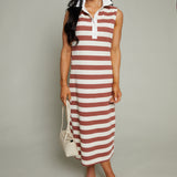 Lumi Polo Rugby Sleeveless Midi Dress