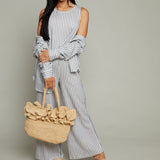 Lyra Knit Striped Muscle Tank - Eclipse