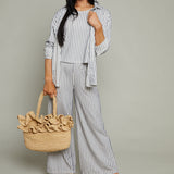 Pia Striped Lightweight Button Up