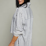 Pia Striped Lightweight Button Up