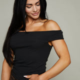 Trish Second Skin Off The Shoulder Top - Black