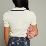 Presley Collared Short Sleeve Sweater