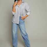 Pia Striped Lightweight Button Up