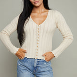 Allegra Pointelle Sweater Top