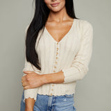 Allegra Pointelle Sweater Top