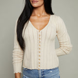 Allegra Pointelle Sweater Top