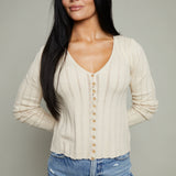 Allegra Pointelle Sweater Top
