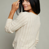 Allegra Pointelle Sweater Top