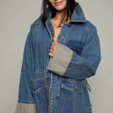 Meeka Oversized Cinched Denim Jacket