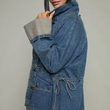Meeka Oversized Cinched Denim Jacket