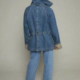 Meeka Oversized Cinched Denim Jacket