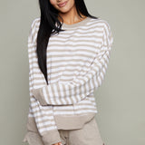 Andie French Terry Striped Crew
