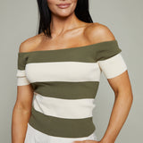 Zora Striped Short Sleeve Top