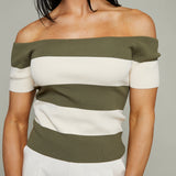 Zora Striped Short Sleeve Top