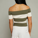 Zora Striped Short Sleeve Top