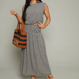 Josilyn Cropped Gingham Linen Top