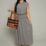 Josilyn Cropped Gingham Linen Top