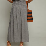 Sabel Smocked Gingham Maxi Skirt