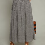 Sabel Smocked Gingham Maxi Skirt