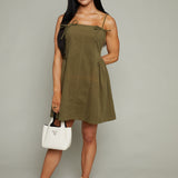 Roma Bow Trim Mini Dress
