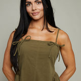 Roma Bow Trim Mini Dress