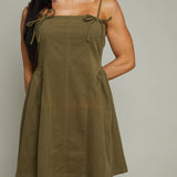 Roma Bow Trim Mini Dress