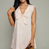 Willa Oversized Collar Poplin Mini Dress