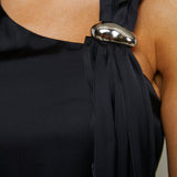Onyx Asymmetrical Halter Top
