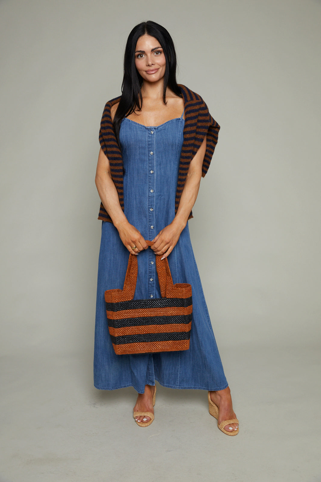 Stevie Denim Midi Dress - Medium Indigo