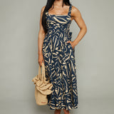 Hayden Patterned Midi Dress