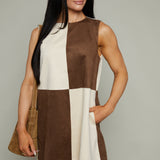 Gianni Contrasted Shift Dress