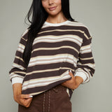 Reya Striped Crew Neck Long Sleeve