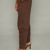 Mariah Curved Utility Pants - Lindt