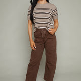 Mariah Curved Utility Pants - Lindt