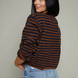 Haven Striped Button Front Cardigan