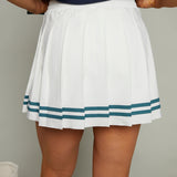 Ines Sporty Stripe Mini Skirt - Sandstone