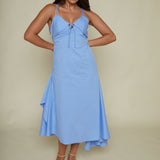 Marissa Asymmetrical Stripe Midi Dress