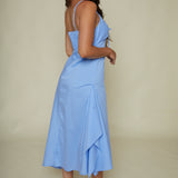 Marissa Asymmetrical Stripe Midi Dress