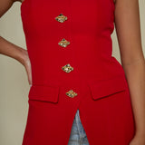Dimitria Button Front Vest
