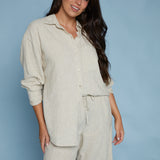 Roman Linen Button Up