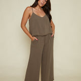 Catalina Cropped Linen Tank