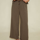 Kova Drawstring Ankle Linen Pants