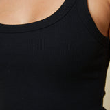 Velma Feather Rib Bodysuit - Black