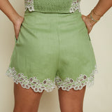 Lonnie Linen Embroidered Shorts