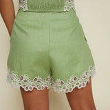 Lonnie Linen Embroidered Shorts